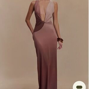 Meshki stella draped slinky Maxi Dress